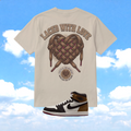 Shirt to Match Love Letter 1s | Sand Certified Sneakerhead Match Tee | Retro 1 High Streetwear Graphic | Front & Back Print Gift