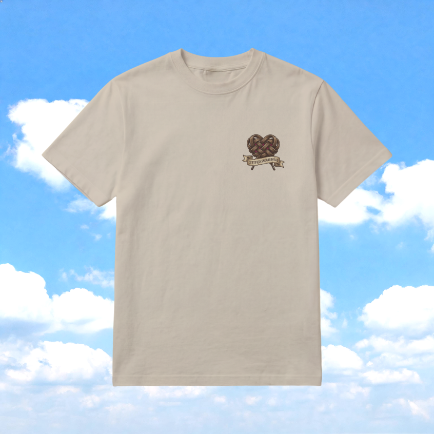 Shirt to Match Love Letter 1s | Sand Certified Sneakerhead Match Tee | Retro 1 High Streetwear Graphic | Front & Back Print Gift
