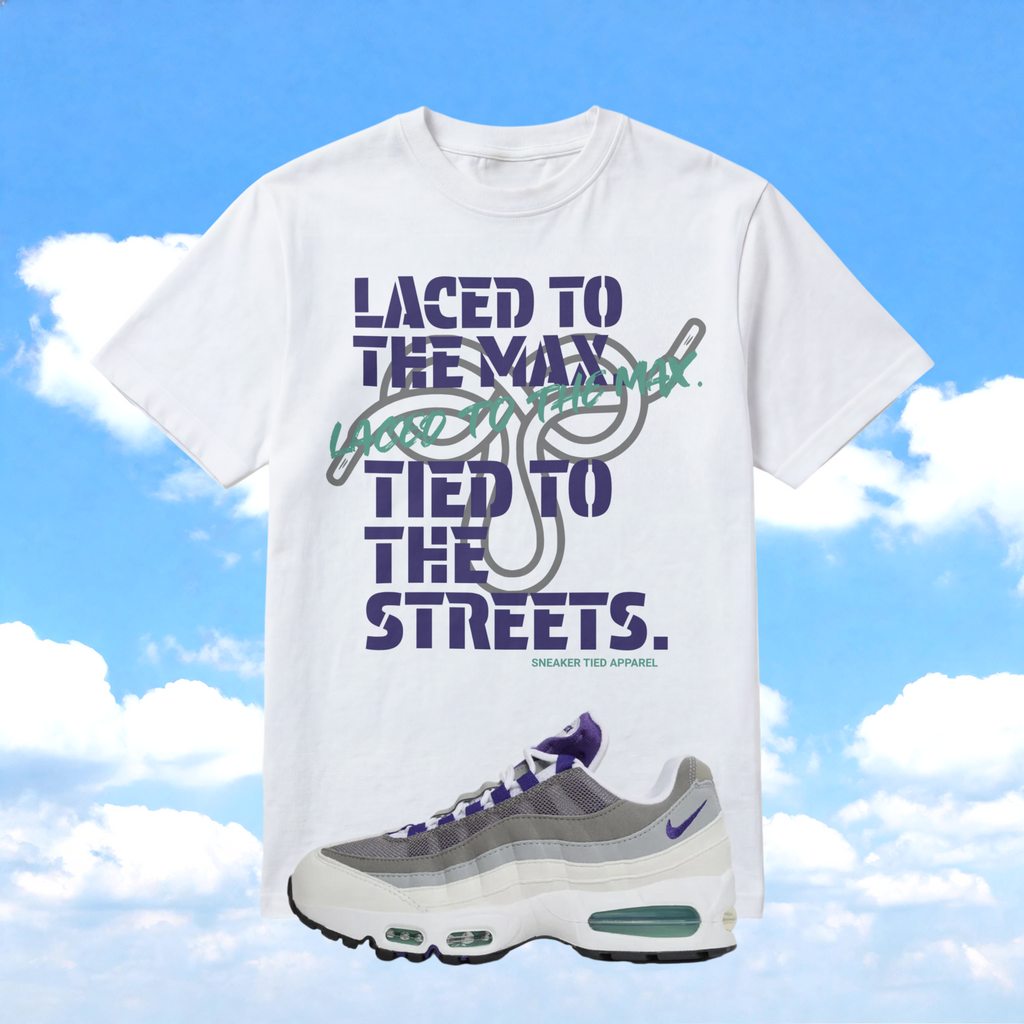 Air Max 95 Court Purple Grape Sneaker Match T-Shirt | Streetwear Graphic Tee