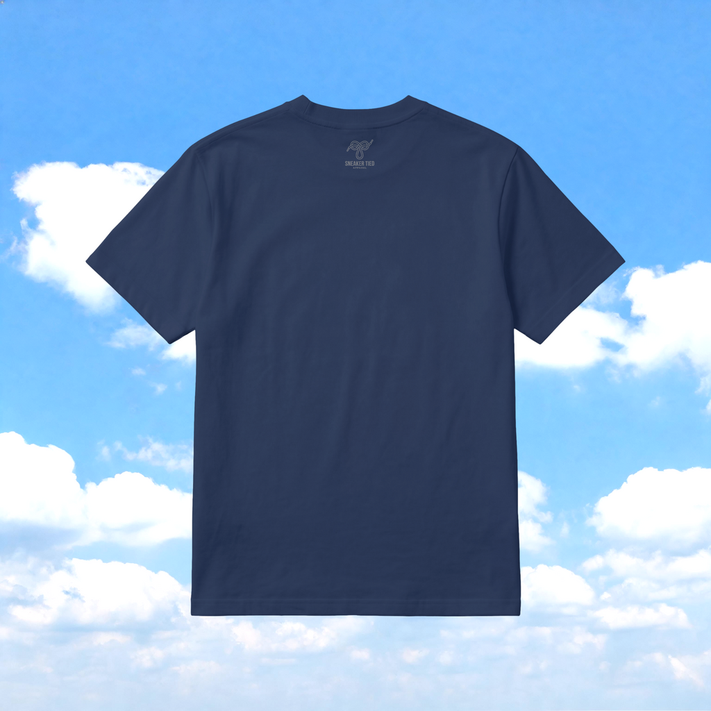 Shirt to Match Flint 13s | Sneakerhead World Champion Navy Match Tee | Jordan 13 Blue Streetwear Graphic | Sneaker Gift