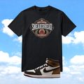 Shirt to Match Love Letter 1s | Sneakerhead World Champion Black Match Tee | Retro 1 High Streetwear Graphic | Sneaker Gift
