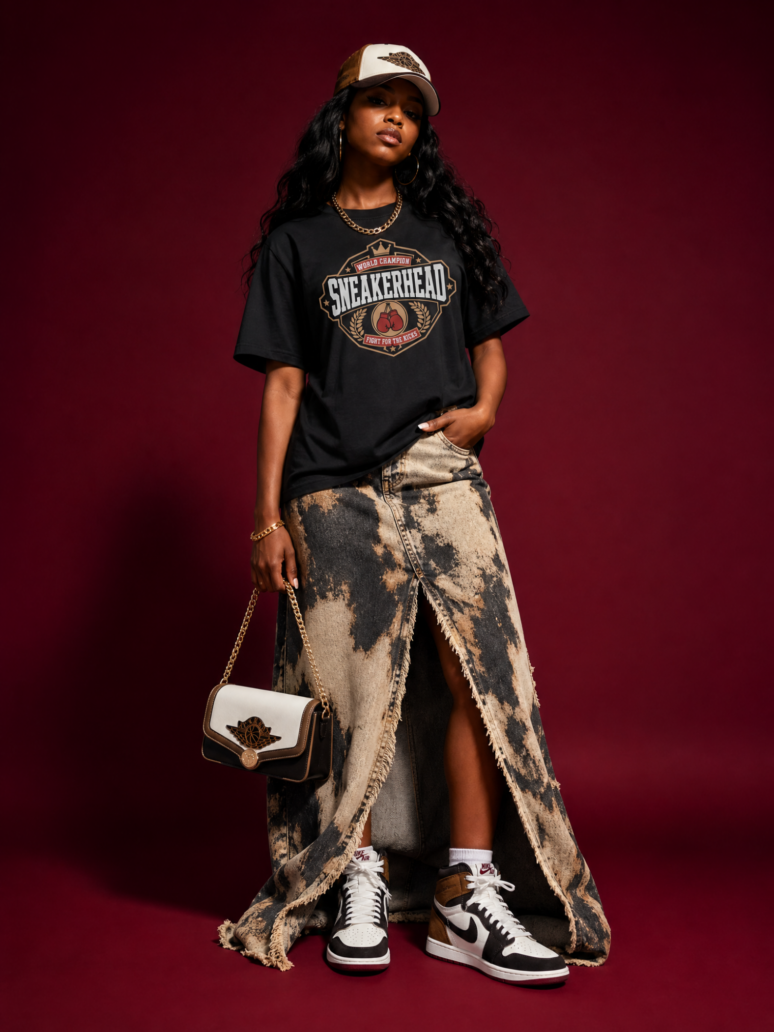 Shirt to Match Love Letter 1s | Sneakerhead World Champion Black Match Tee | Retro 1 High Streetwear Graphic | Sneaker Gift