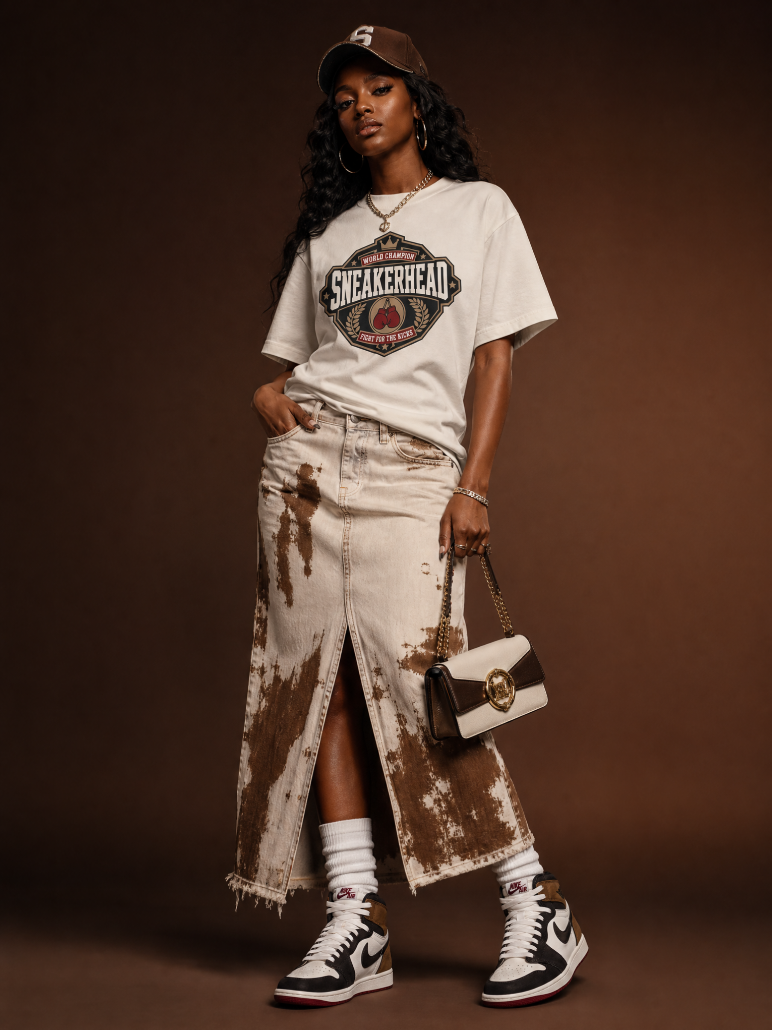 Shirt to Match Love Letter 1s | Sneakerhead World Champion Natural Match Tee | Retro 1 High Streetwear Graphic | Sneaker Gift