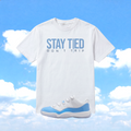 Jordan 11 Legend Blue Sneaker Match T-Shirt | Stay Tied Don't Trip Streetwear Tee